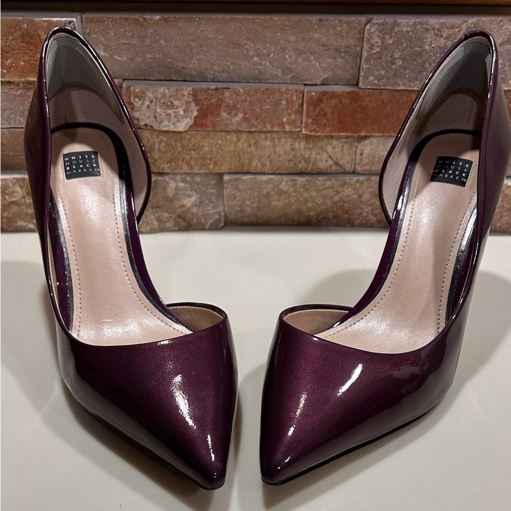 White House Black Market Purple Patent Leather Heels- Size 11